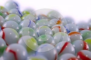 Multi-coloured ceramic balls