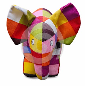 Multi coloured childs elephant toy