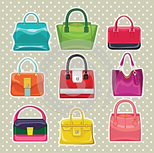 Multi-coloured fashion women's handbag.Big sale