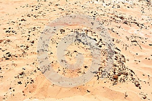 Multi-coloured sand of Rainbow Beach in Queensland.