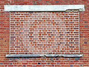 Brick wall and concrete