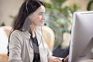Multi-Cultural Business People Working In A Call Center, Online customer care support service