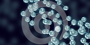 Multi-dimensional cube connection Abstract technology background Geometric objects Network of hexagonal shapes connecting 3D