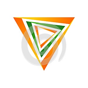 Multi Dimensions Triangle Symbol Logo Design