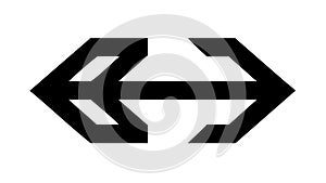 Multi-Directional Arrow Flow System Icon, vector design Generative AI