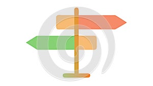 Multi-directional signpost, for navigation and choices, vector design Generative AI