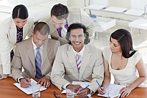 Multi-ethnic business team in a meeting