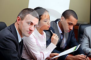 Multi ethnic business team at a meeting