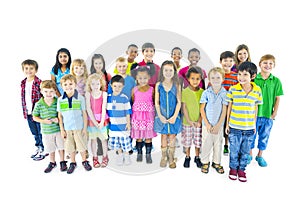 Multi-ethnic Chidrend in casual wear