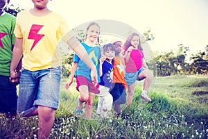 Multi-Ethnic Children Walking Together