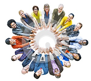 Multi-Ethnic Diverse Group of People in Circle