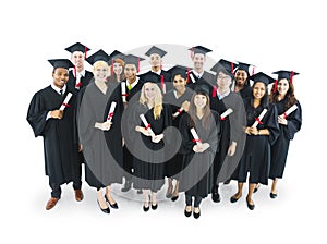 Multi-ethnic Graduates Students Education Diploma Concept