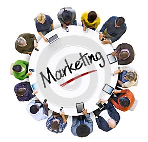 Multi-Ethnic Group of People and Marketing Concept