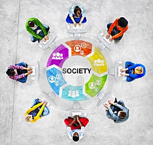 Multi-Ethnic Group of People and Society Concepts