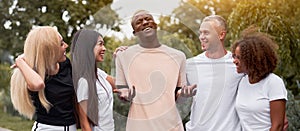 Multi-ethnic group people teenage friends. African-american, asian, caucasian student spending time together Multiracial