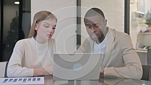 Multi Ethnic People Doing Video Chat on Laptop