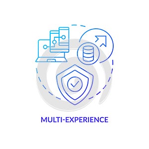 Multi experience blue gradient concept icon