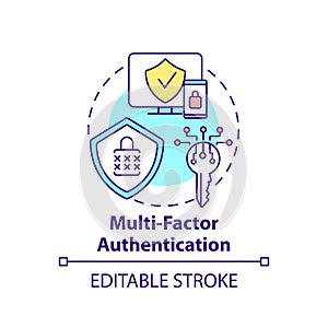 Multi-factor authentication concept icon