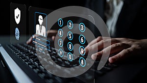 Multi Factor Authentication for Digital Security and Access Motif