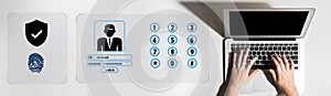 Multi Factor Authentication for Digital Security and Access Motif