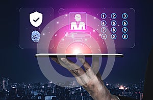 Multi Factor Authentication for Digital Security and Access Motif