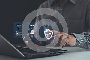 Multi factor authentication MFA method using mobile smartphone