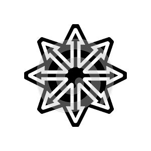 multi functional glyph icon vector illustration