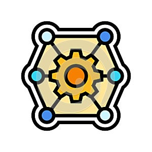 multi functionality color icon vector illustration