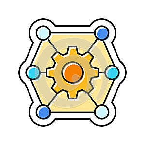 multi functionality color icon vector illustration