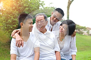 Multi-Generation Asian Family