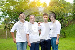 Multi-Generation Chinese Family