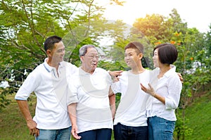 Multi-Generation Chinese Family