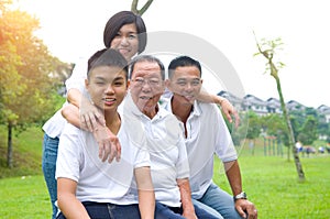 Multi-Generation Chinese Family
