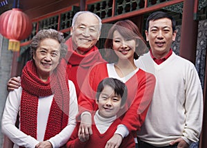 Multi-generation Family in Traditional Chinese Courtyard