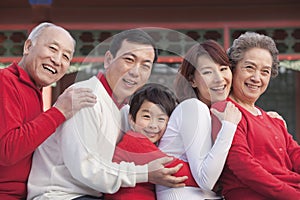 Multi-generation Family in Traditional Chinese Courtyard