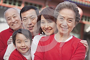 Multi-generation Family in Traditional Chinese Courtyard