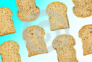 Multi Grain Wheat Loaf Bread on white table