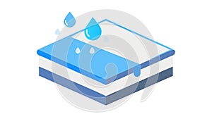 Multi-Layer Material with Water Protection Vector, vector design Generative AI