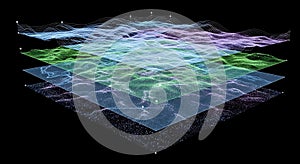 Multi-Layered Digital Data Visualization: Abstract Network Concept