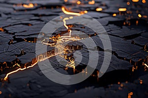 Multi layered encryption visualization with complex neural network structures, digital security and cloud computing theme,