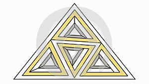 Multi-Layered Geometric Triangle Pyramid Pattern Design, vector design Generative AI