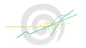 Multi-Line Abstract Graph for Data Trends, vector design Generative AI