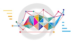 Multi-Line Chart, Data Analysis and Trends Icon, vector design Generative AI