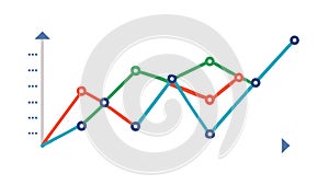 Multi-Line Trend Analysis Graph, vector design Generative AI