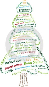 Multi-Lingual Textual Christmas Tree