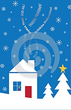 Multi-Lingual Textual holiday card