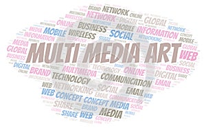 Multi Media Art word cloud