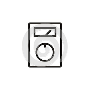 Multi meter, voltmeter vector icon. Element of design tool for mobile concept and web apps vector. Thin line icon for website