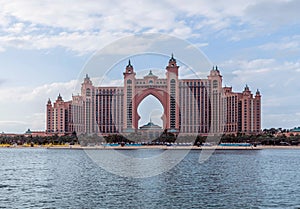 The multi-million dollar Atlantis Resort, Hotel & Theme Park at the Palm Jumeirah Island, A view from The Pointe Dubai, UAE