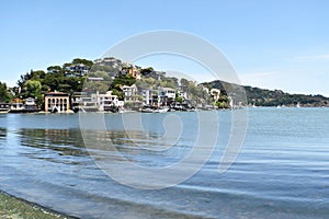 Multi Million Dollar Homes In Belvedere Marin County Looking Out At  Richardson`s Bay